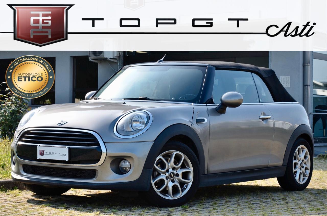 MINI COOPER D CABRIO 2.0 116cv AUTO, UFF ITALIANA, EURO 6B, RING COLORATO, LUCI AMBIENTE, NAVI, PERMUTE