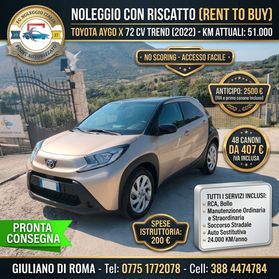TOYOTA AYGO X 72 CV Trend (2022) - Senza Busta Paga - Rent to Buy