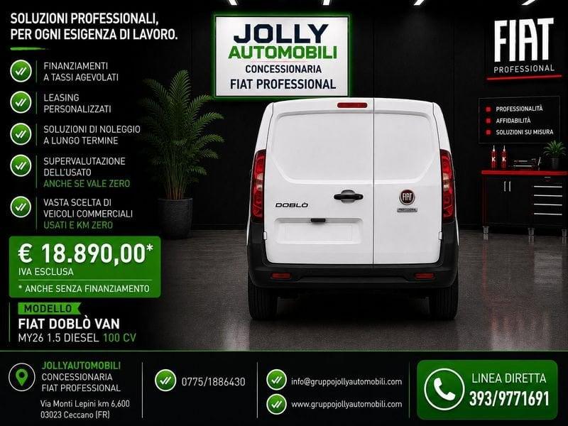 FIAT Doblò Van 1.5 diesel 100 cv prezzo iva 22% esclusa