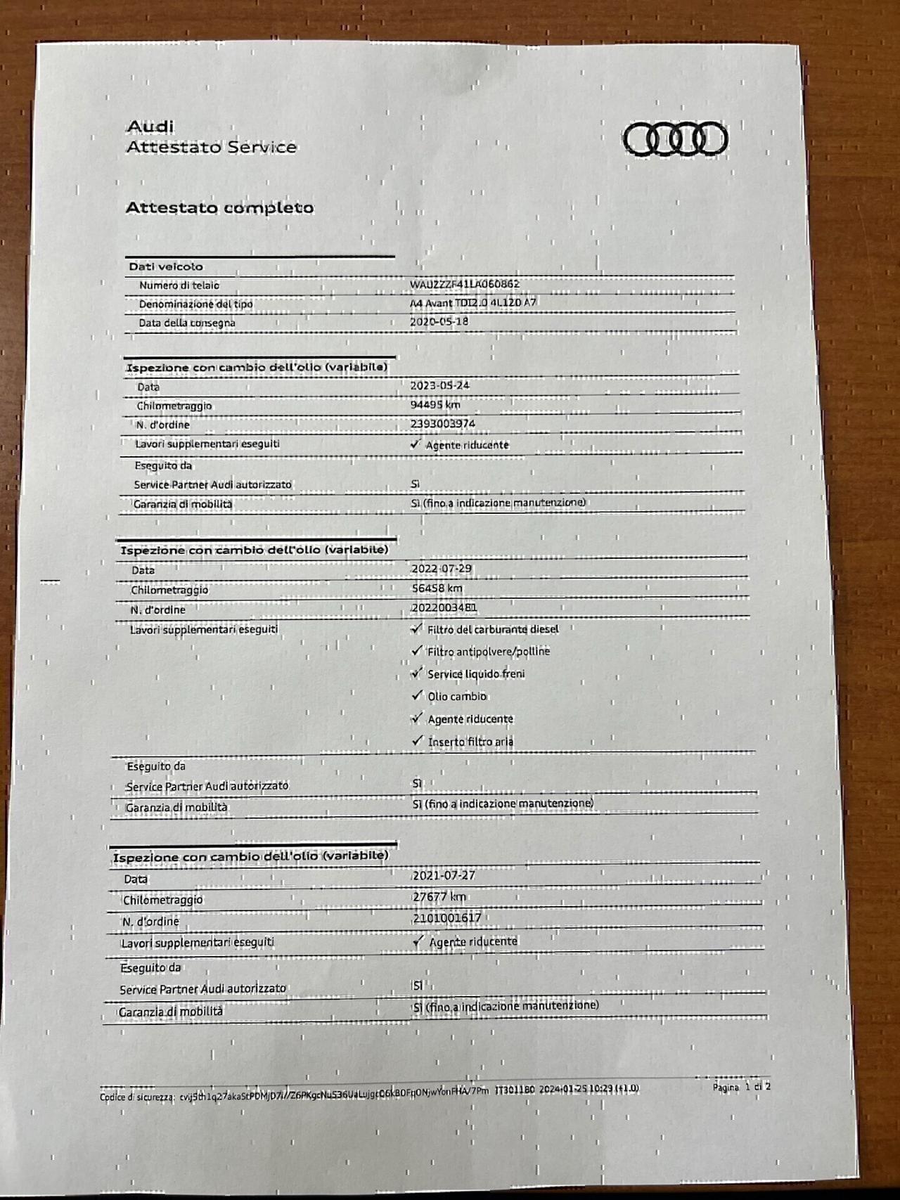 Audi A4 Avant 35 TDI/163 CV S tronic **KM 97346**