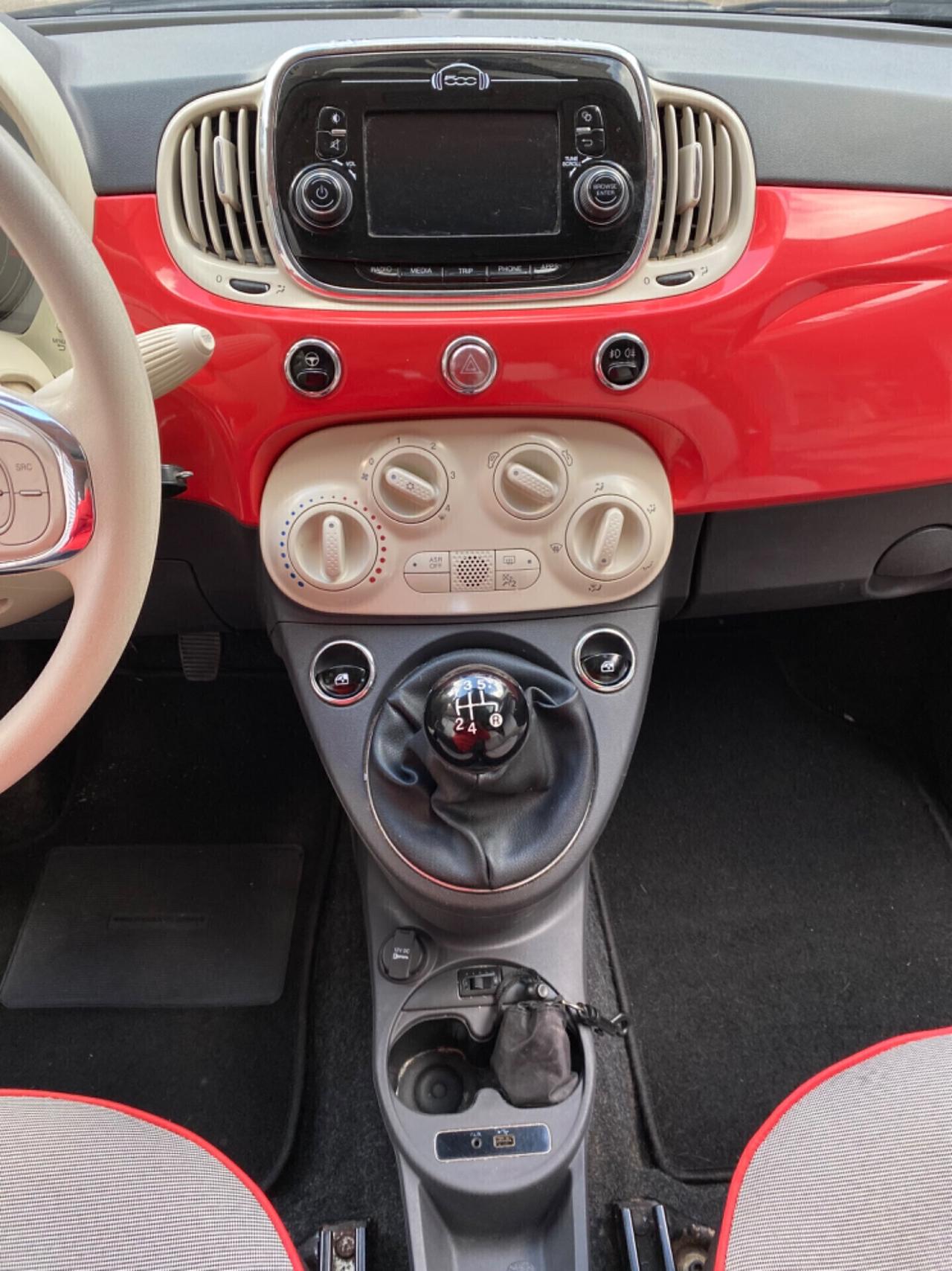 Fiat 500 1.2 GPL 69cv “Lounge” -ROSSO CORALLO