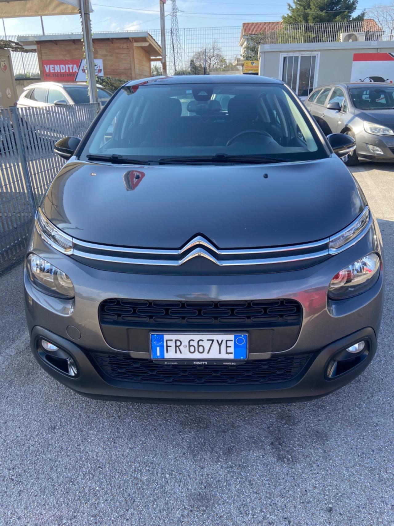 Citroen C3 1.2 BENZ SHINE 2018 NUOVA GARANZIA