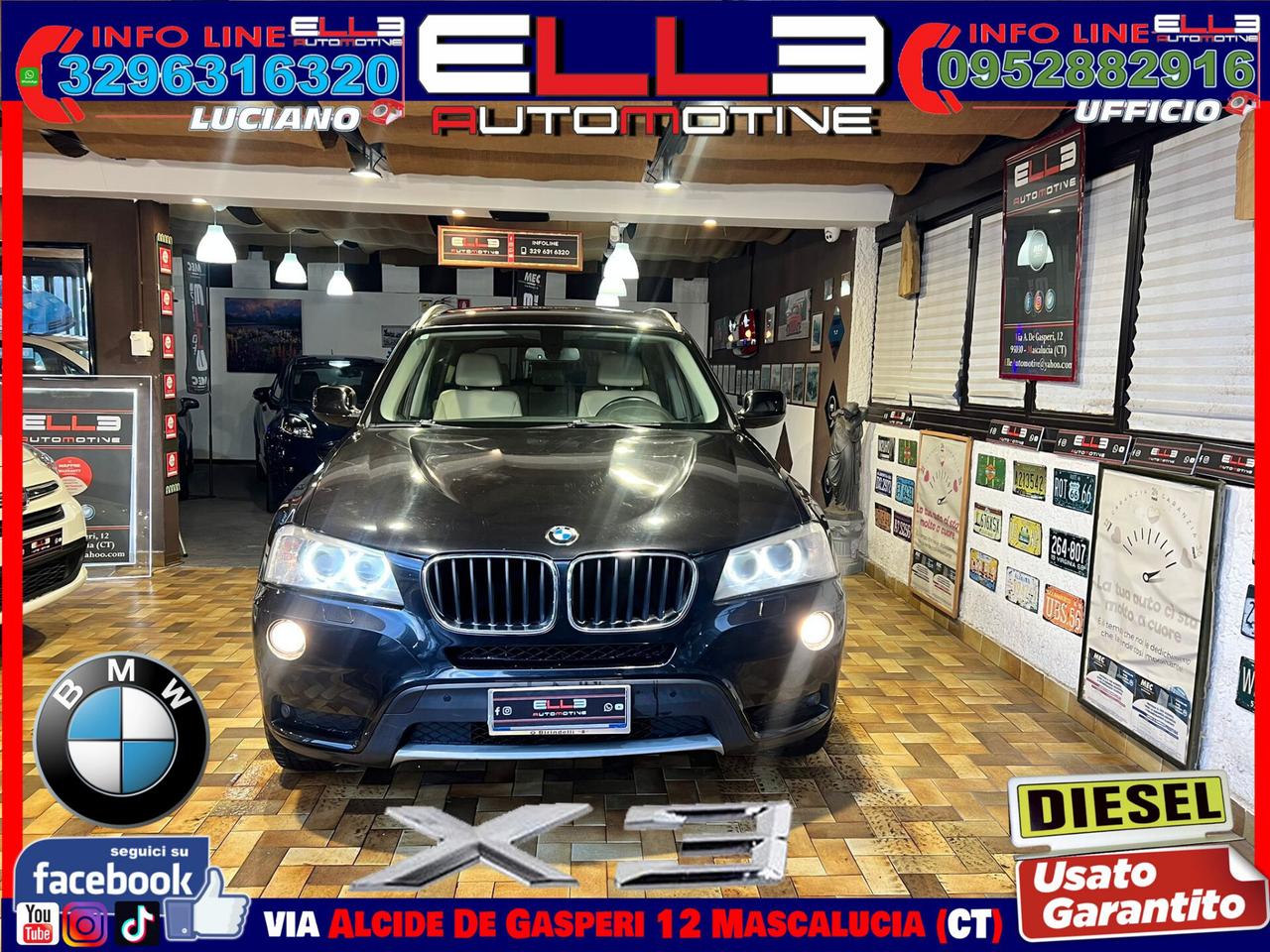 BMW X3 xDrive20d AUTOMATICO 12/2013