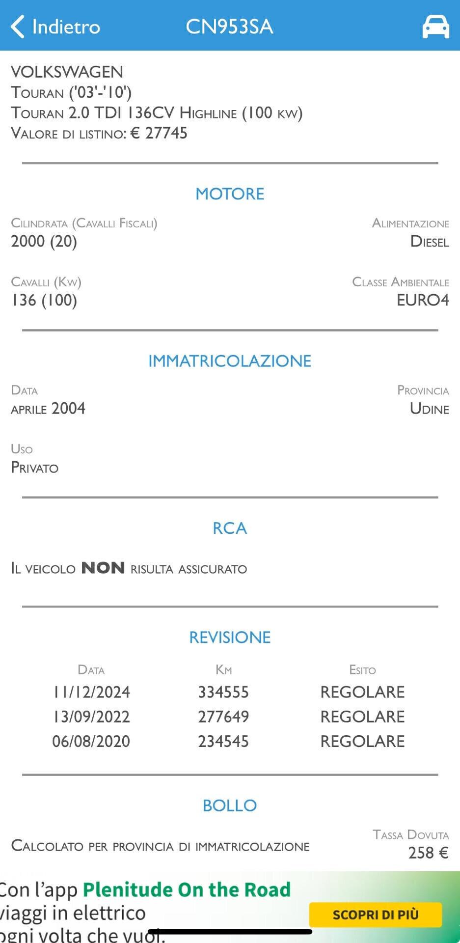 Volkswagen Touran 2.0 TDI 136CV Highline