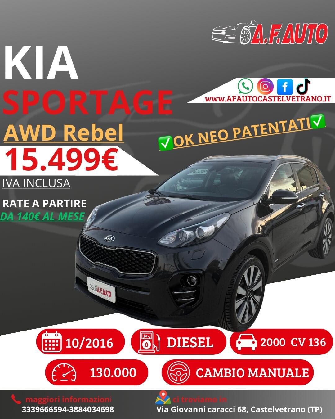 Kia Sportage 2.0 CRDI AWD Rebel