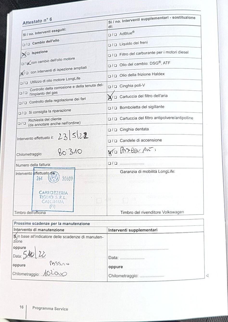 VOLKSWAGEN POLO 1,4 TDI-TAGLIANDI VOLKS-EURO 6