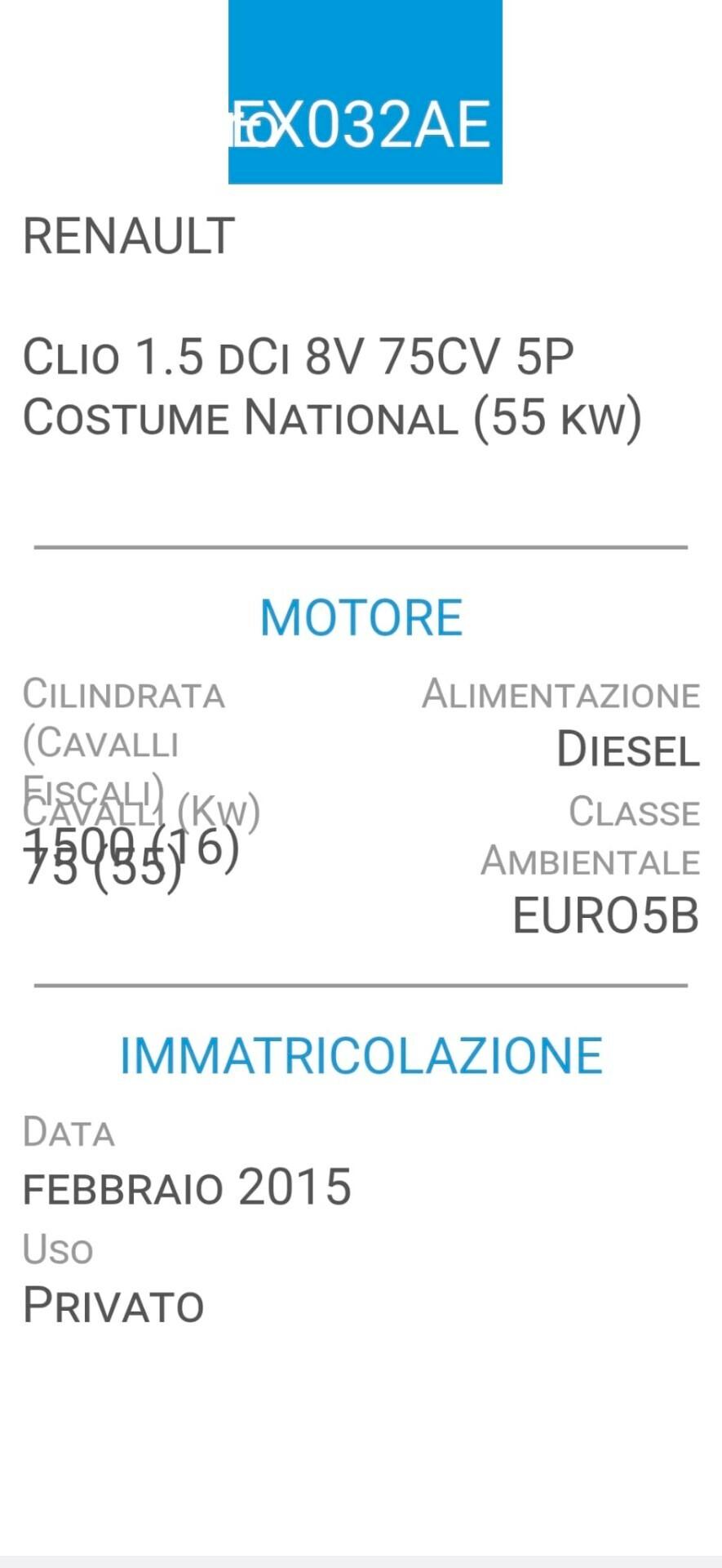 RENAULT CLIO 1,5 dCi-UNICA PROPRIET-4 REVISIONI