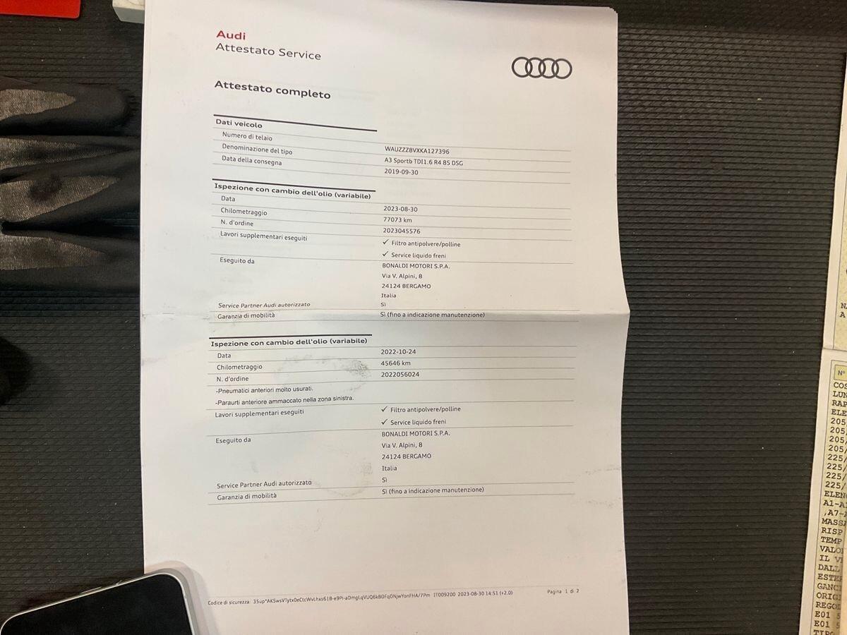 Audi A3 SPB 30 TDI STRONIC SPORT