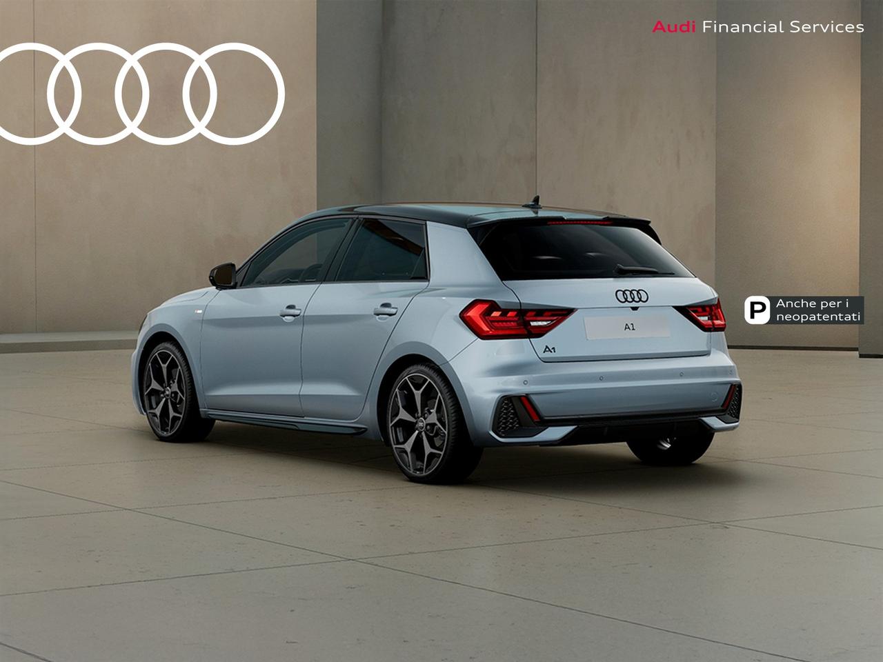 Audi A1 sportback 30 1.0 tfsi identity black 116cv s-tronic