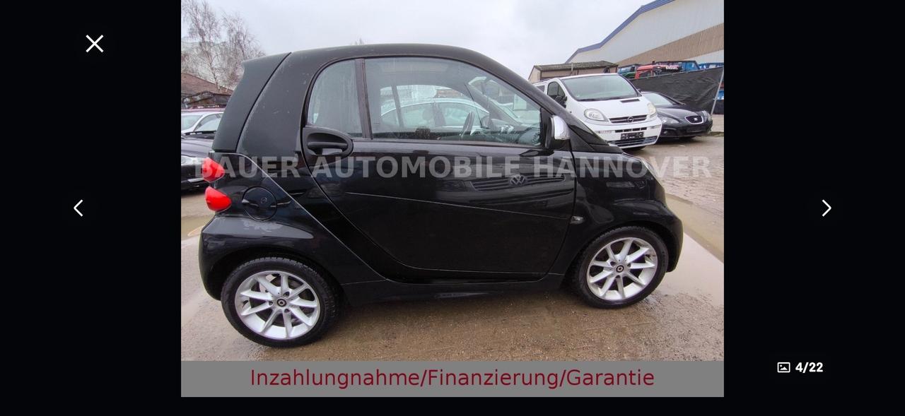 Smart ForTwo 1000 52 kW coupé passion