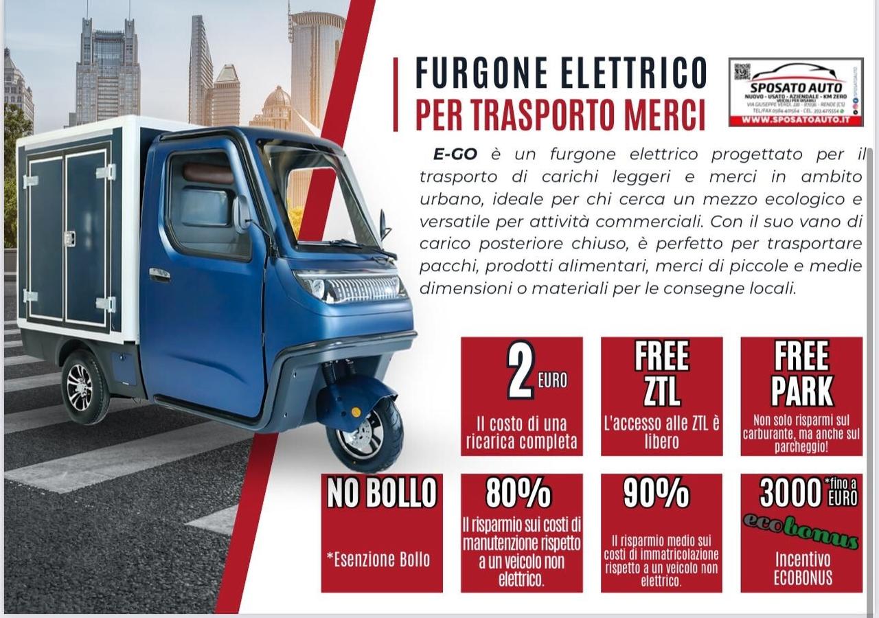 SPOSATO - E-GO - Furgone Elettrico motore 3.000 W