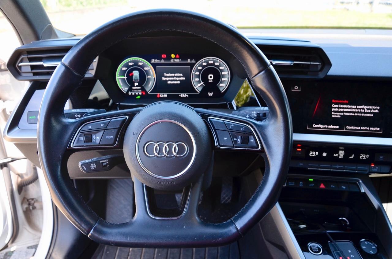 AUDI A3 SPORTBACK 40 1.4 TFSI-E PLUG-IN BUSINESS 204cv S-TRONIC, GARANZIA UFF AUDI, SERVICE AUDI, UFF ITALIANA, EURO 6D, NAVI, APPLE ANDROID, PERMUTE