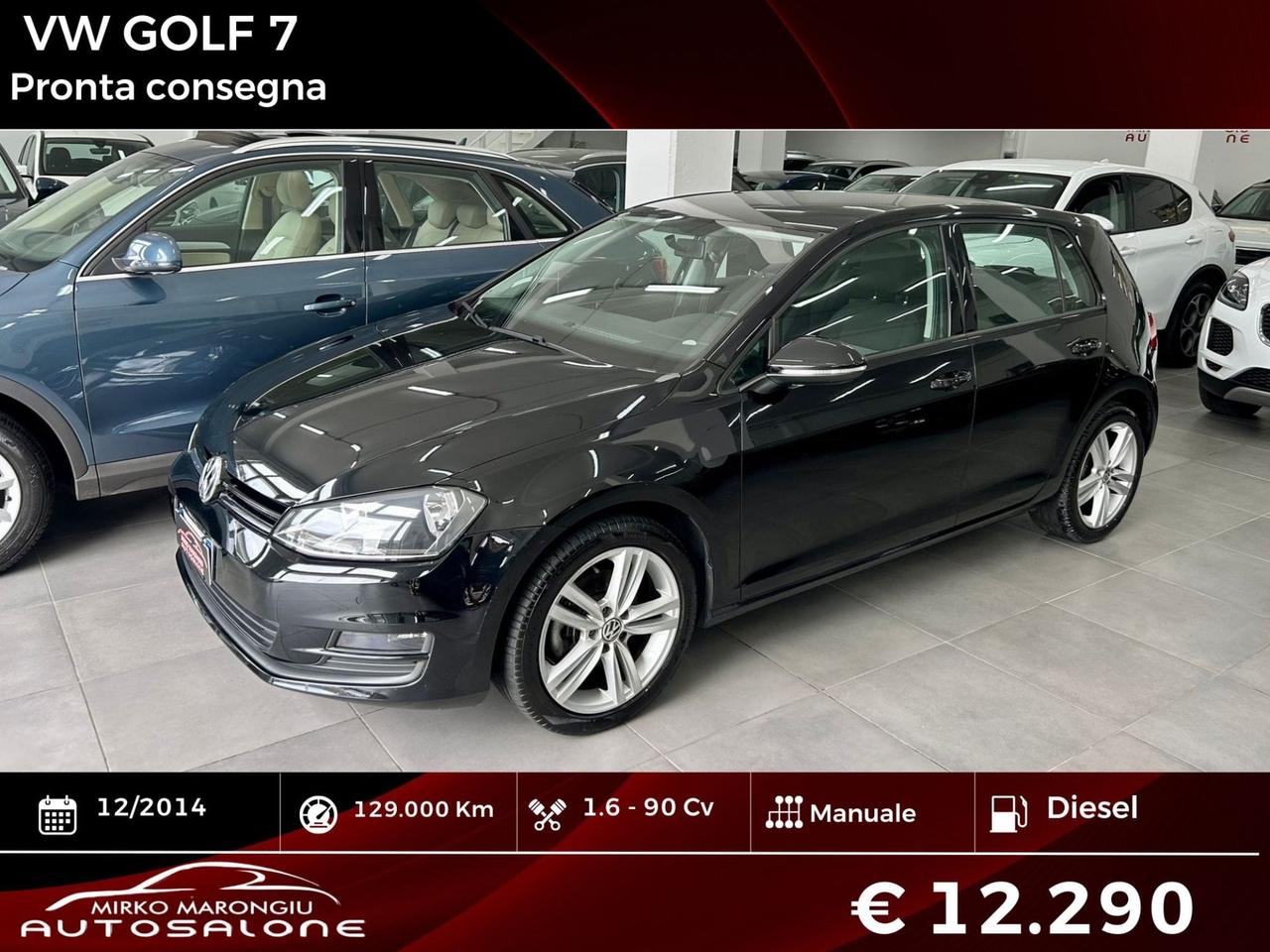 VW GOLF 7 1.6 TDI 5p.Technology FINANZIABILE