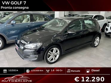 VW GOLF 7 1.6 TDI 5p.Technology FINANZIABILE