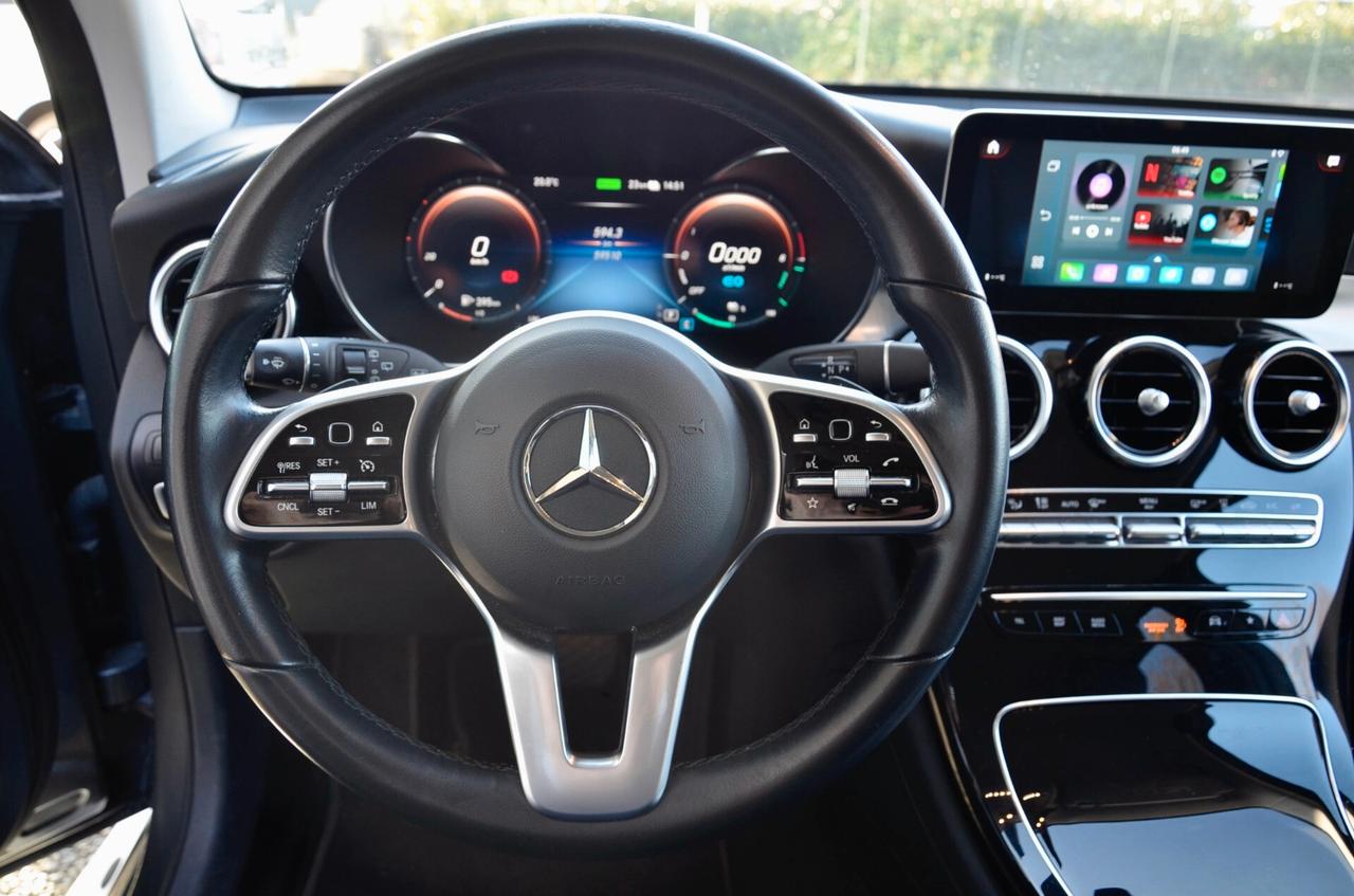MERCEDES-BENZ GLC 300de PHEV PLUG-IN SPORT 4MATIC 194cv AUTO, SERVICE UFF MERCEDES, UFF ITALIANA, EURO 6D, FARI LED, RETROCAMERA, APPLE ANDROID, PERMUTE