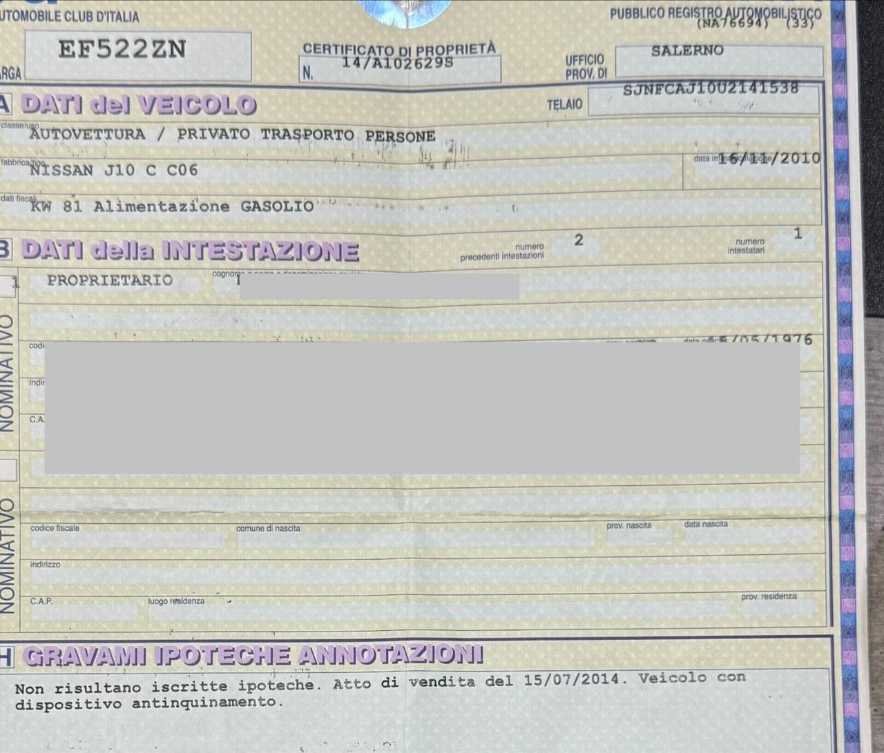 Nissan Qashqai 1.5 dCi DPF Visia