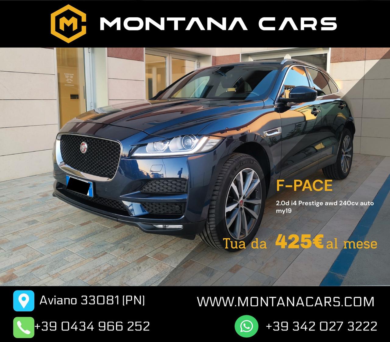 Jaguar F-Pace 2.0 D 240 CV AWD aut. Prestige