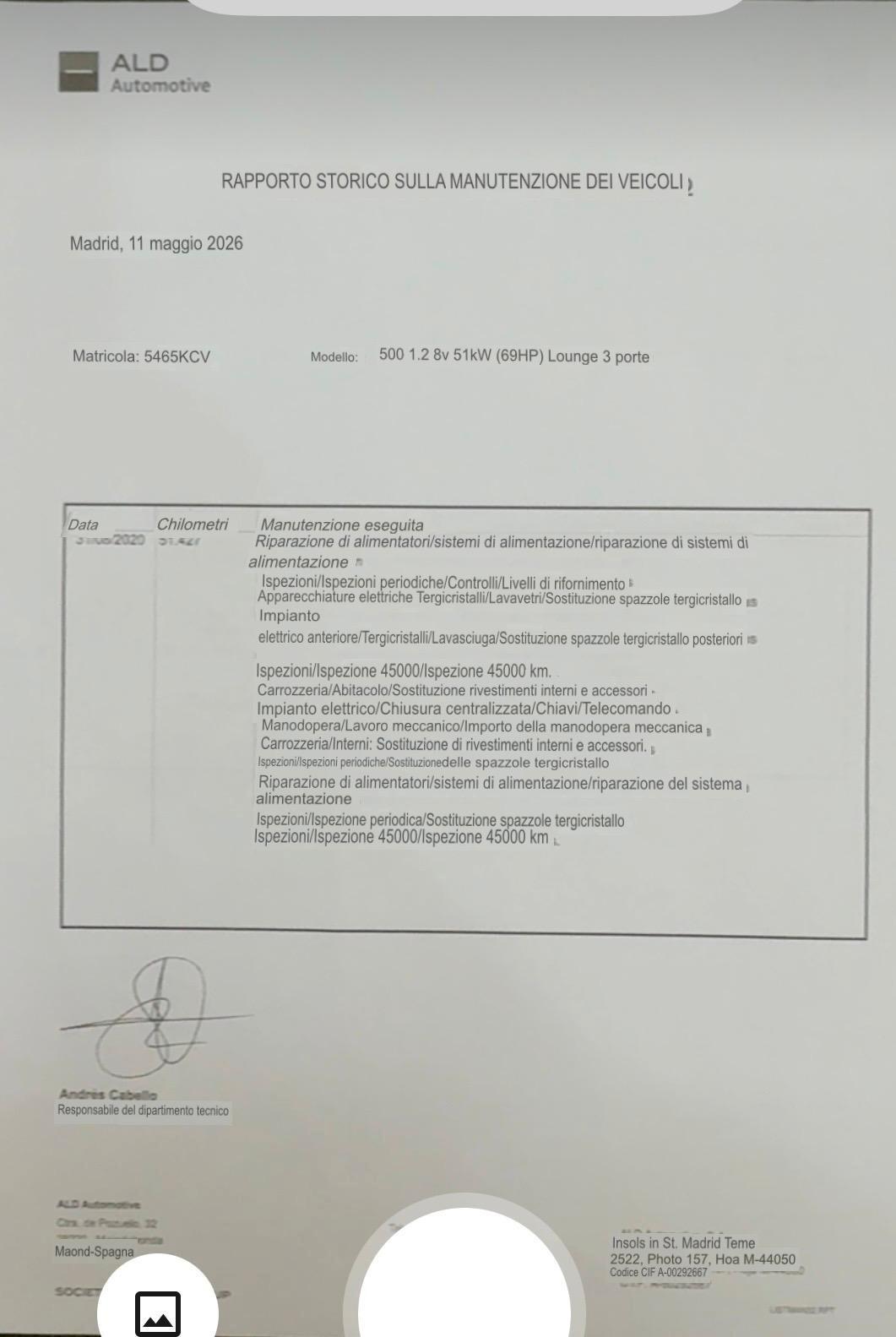FIAT 500 1.2 69CV LOUNGE - Agosto 2017