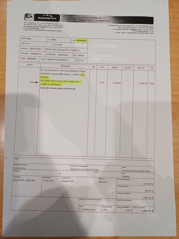 BMW Serie 3 318d Business auto GARANZIA
