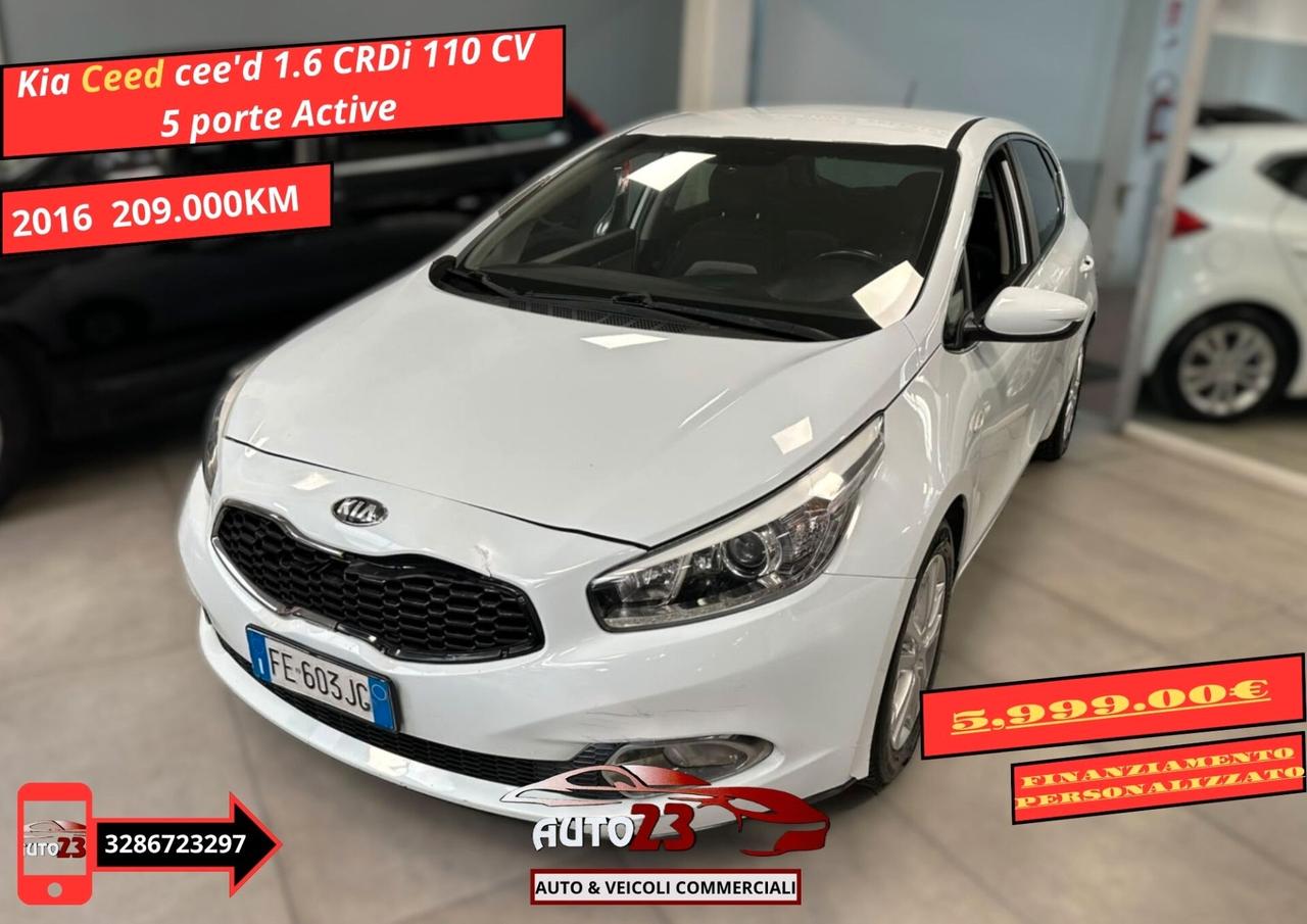 Kia Ceed cee'd 1.6 CRDi 110 CV 5 porte Active