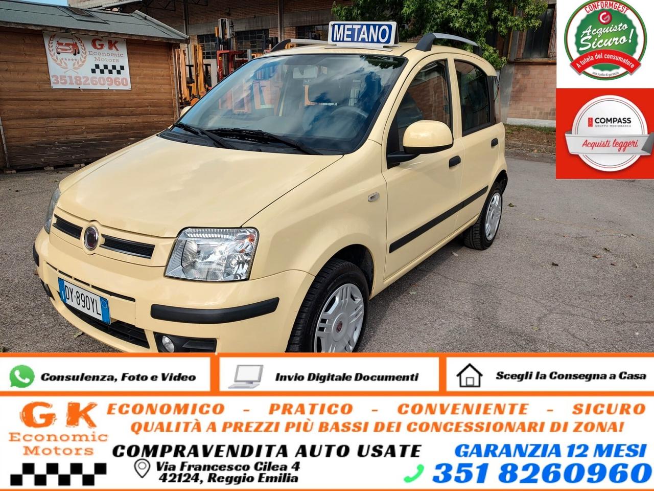 Fiat Panda 1.2 Dynamic NATURAL POWER MAMY, BENZINA\METANO, OK NEOPATENTATI, GARANZIA.12 MESI