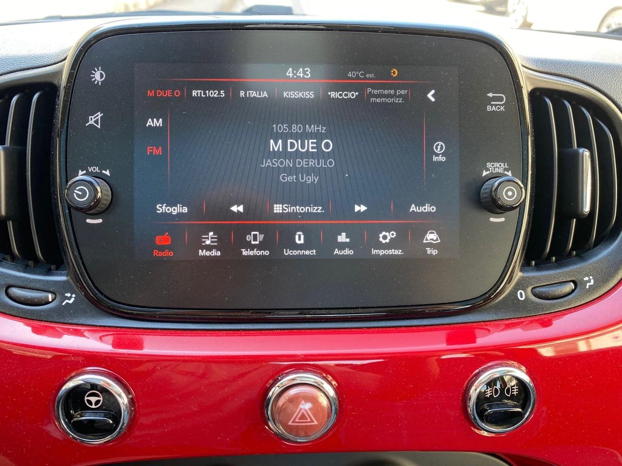 FIAT 500 LOUNGE 1.3 MJT 95CV CARPLAY TETTO 2016