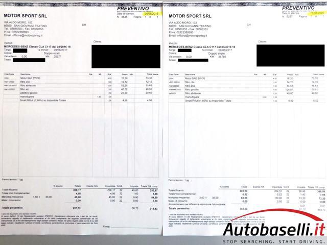 MERCEDES-BENZ CLA 200 180D SPORT 109cv, UNICO PROPRIETARIO DEL 1959!
