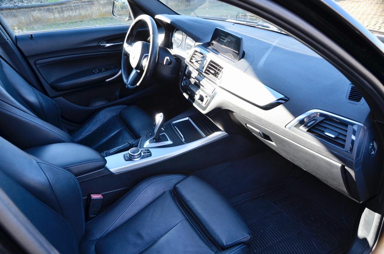 BMW 118i MSPORT 5p 136cv AUTO, TETTO, UFF ITALIANA, EURO 6D, NAVI, FULL LED, 18", PERMUTE