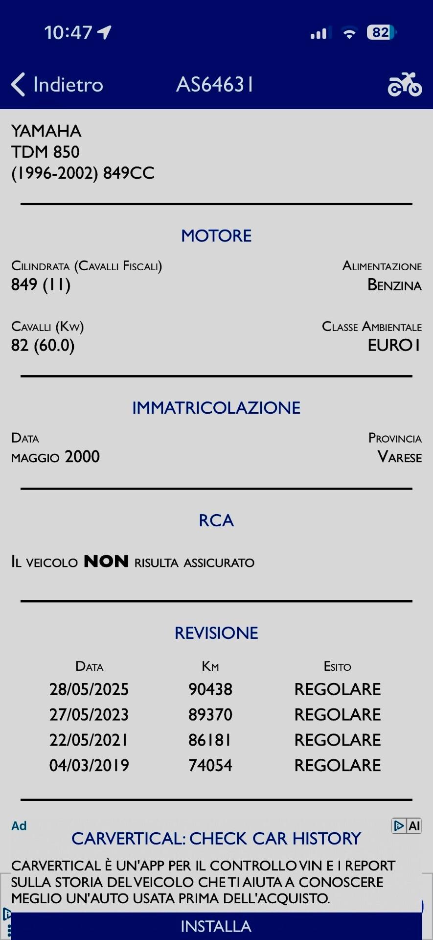 Yamaha TDM 850 2000- LEGGERE BENE ANNUNCIO