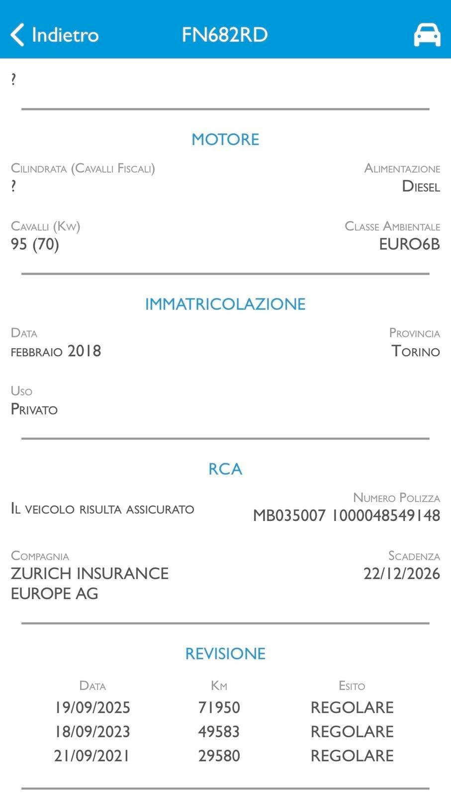 Fiat 500L 1.3 Diesel Multijet 95cv Restyling Euro6