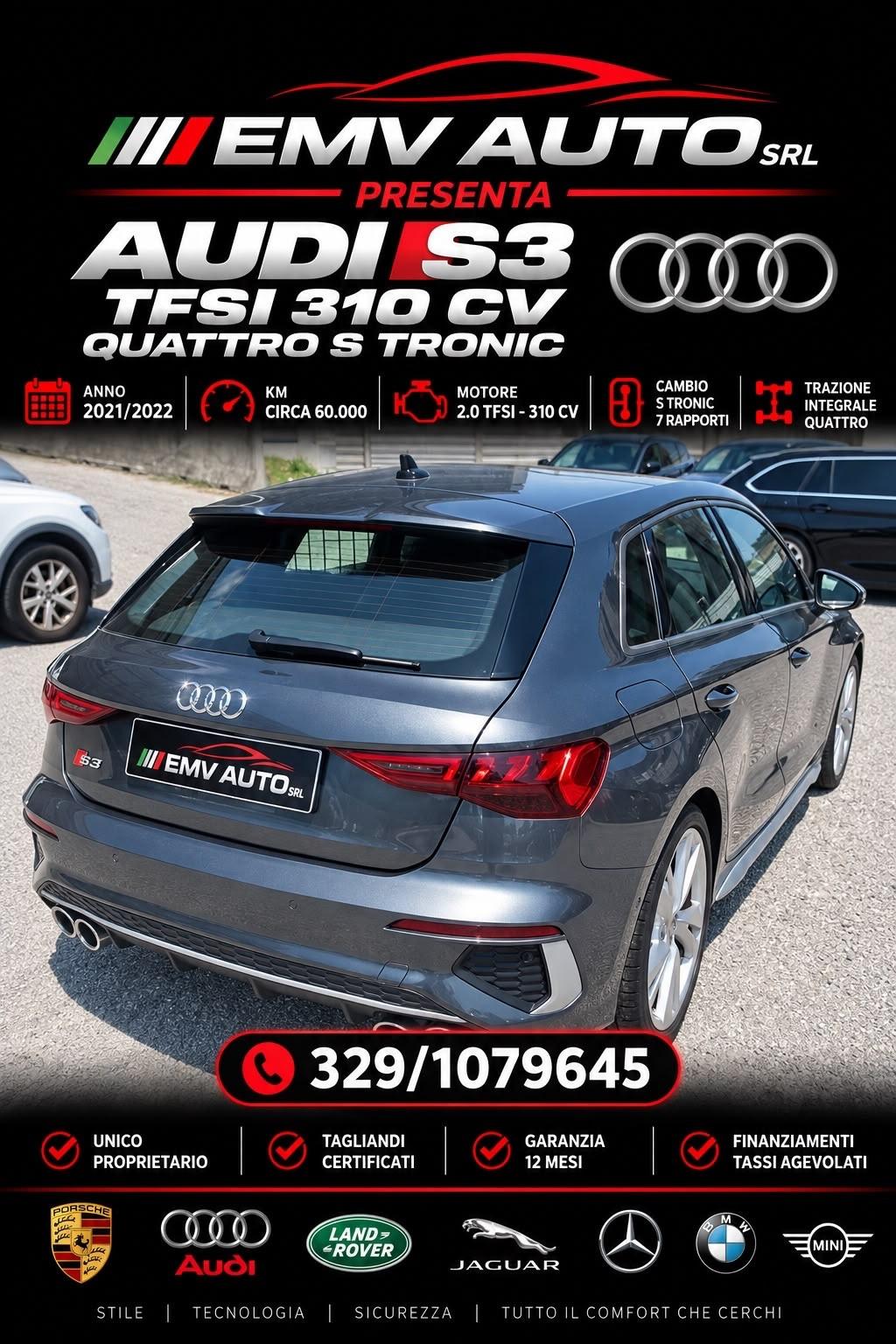 Audi S3 TFSI 310 CV QUATTRO S TRONIC SPORT ATTITUDE