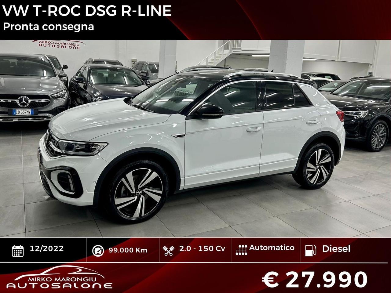 Vw T-Roc 2.0 TDI 150 CV DSG R-Line FINANZIABILE