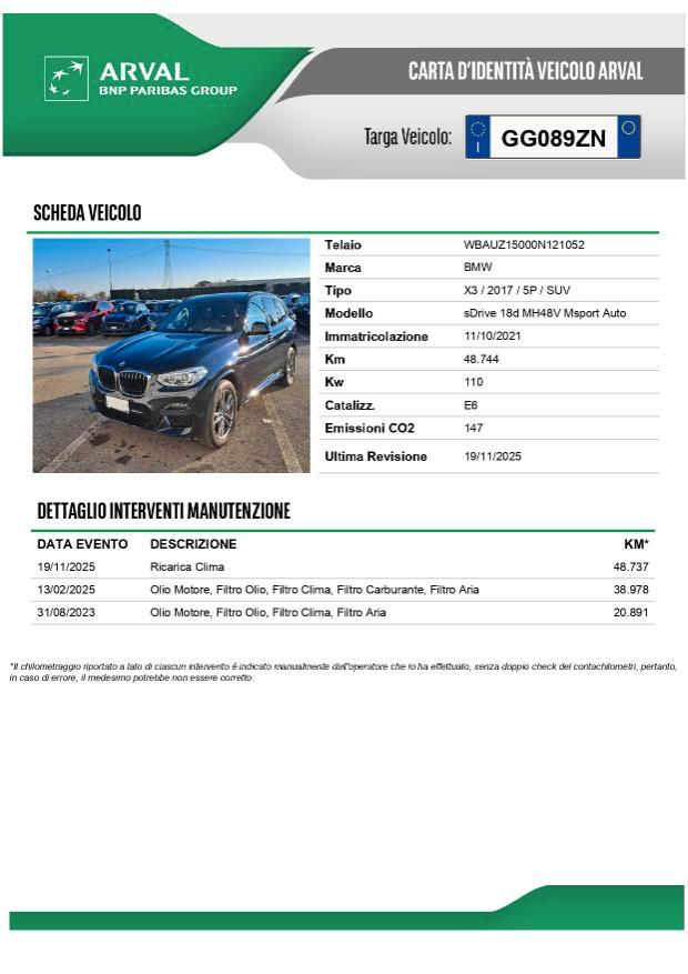 BMW X3 sDrive18d mhev 48V Msport Black pack