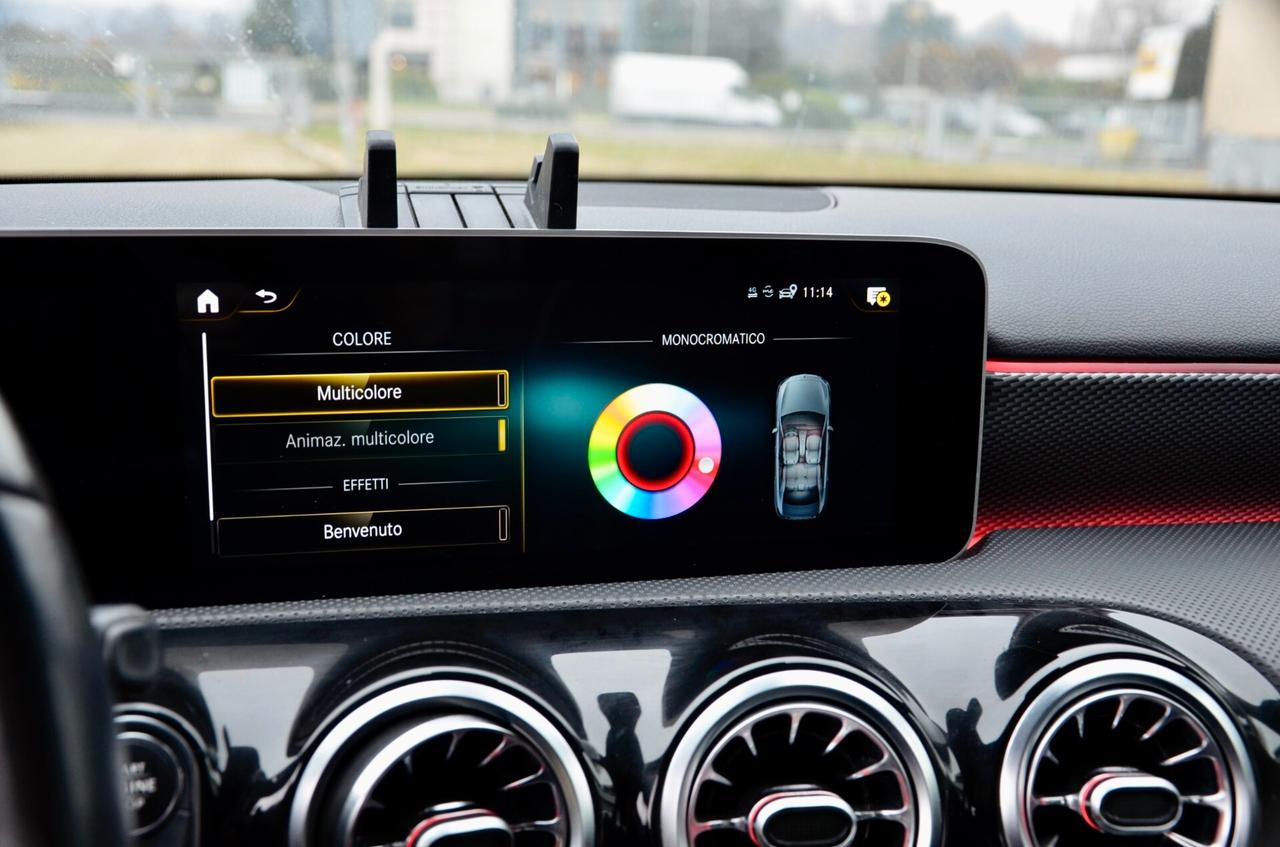 MERCEDES-BENZ A 180d SPORT 116cv AUTO, UFF ITALIANA, SERVICE CON FATTURE, EURO 6D, FARI LED, NAVI, RETROCAMERA, APPLE ANDROID, LUCI 64 COLORI, PERMUTE