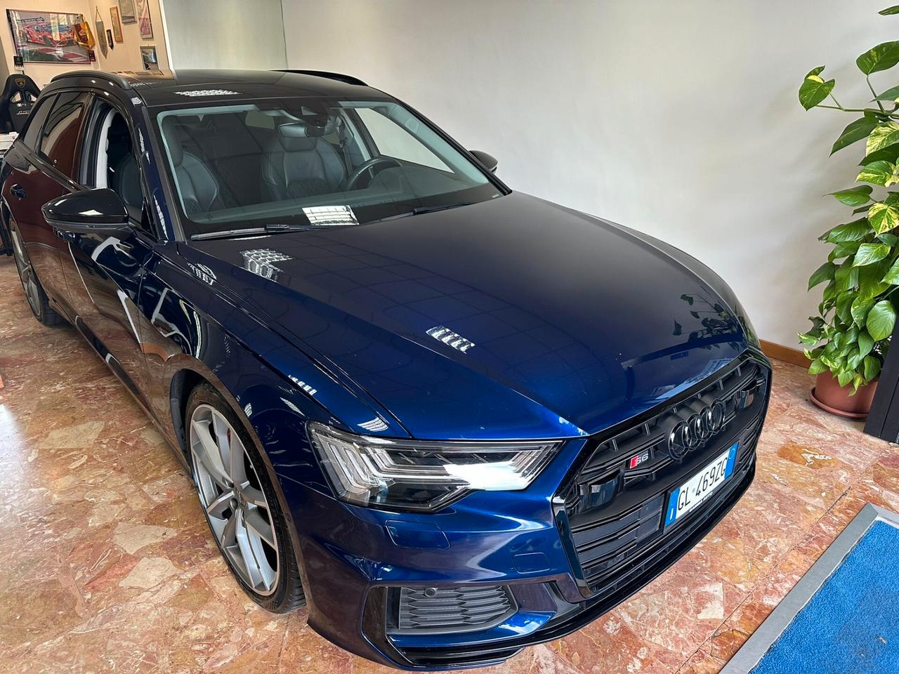 AUDI S6 3.0 TDI SW S-LINE BLU NOTTE MET PELLE E ALCANTARA NERA C.L.21" FARI MATRIX TAGLIANDI AUDI FATTURABILE IVA ESPOSTA