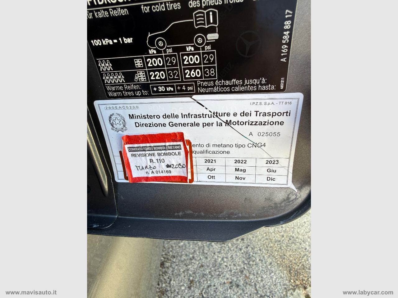 MERCEDES-BENZ B 180 NGT BlueEFFICIENCY Executive GAS METANO