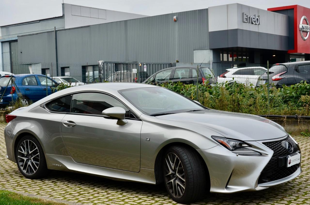 Lexus RC 300h Hybrid F Sport 181cv, TUTTI SERVICE UFF, UFF ITALIANA, EURO 6D, NAVI, PERMUTE