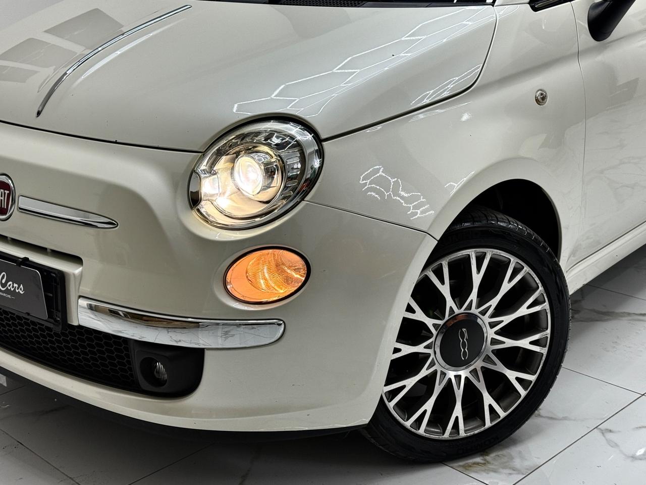 Fiat 500 1.4 16V Lounge Pelle rossa Bianco perla