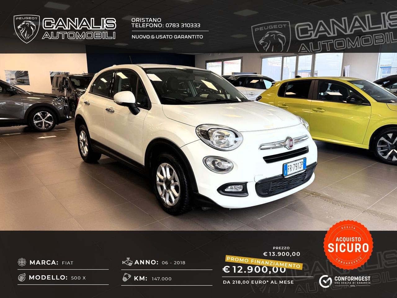 Fiat 500X 1.3 MultiJet 95 CV Business - 2018 - AZIENDALE