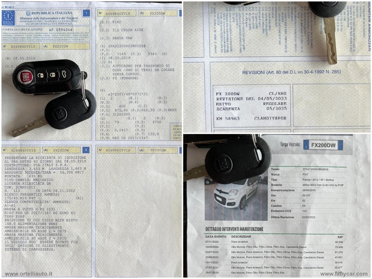 FIAT Panda 0.9 TwinAir S&S 4x4 Pop Van 2 p.ti +IVA