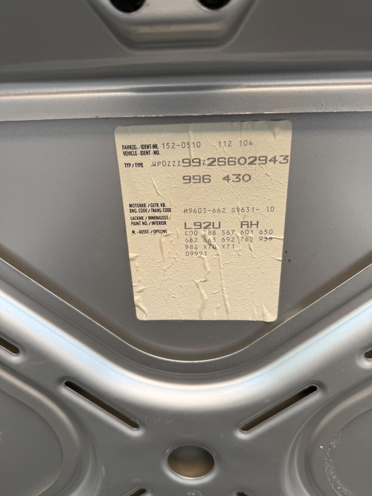 Porsche 996 4S manuale