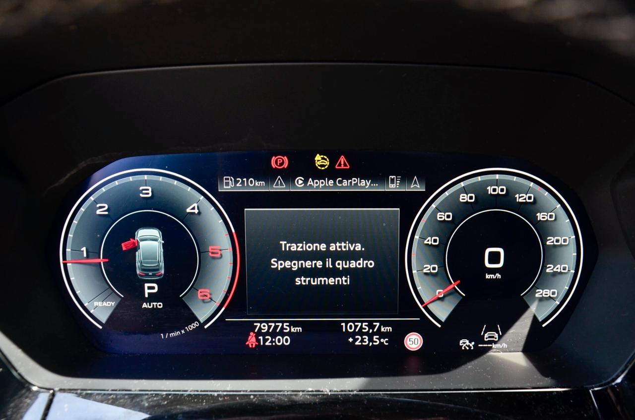 AUDI A3 SPORTBACK 2.0 TDI S-LINE INT+EXT 116cv S-TRONIC, UFF ITALIANA, EURO 6D, MATRIX, RETROCAMERA, PERMUTE
