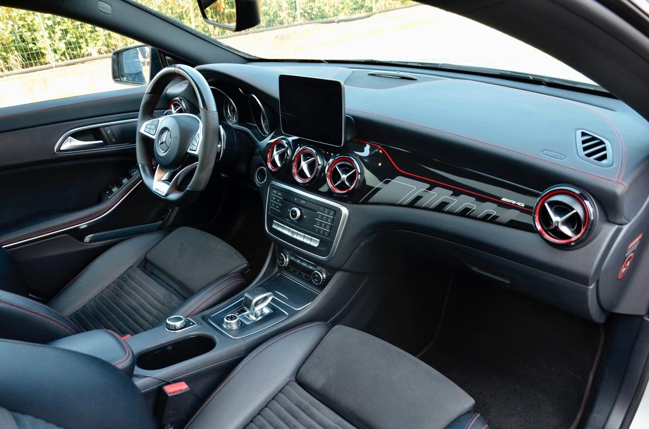 MERCEDES-BENZ CLA AMG 45 4MATIC 381cv AUTO, UFF ITALIANA, EURO 6B, TETTO, NIGHT PACK, SCARICO PERFORMANCE, PERMUTE