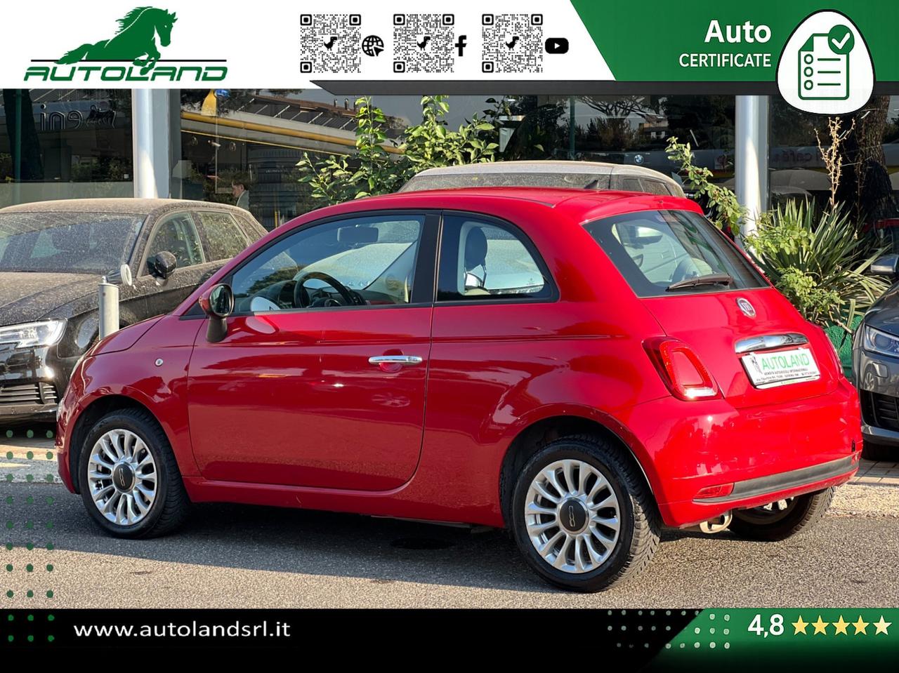 Fiat 500 1.2 69cv my19 Ok Neopatentati - Sensori di Parcheggio - Cruise Control - Uconnect 5"