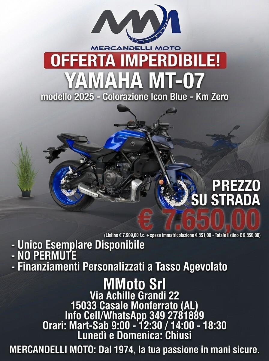 Yamaha MT-07 2025 - Km zero