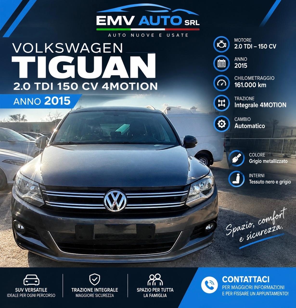 Volkswagen Tiguan 2.0 TDI 150CV 4MOTION DSG Sport & Style BMT