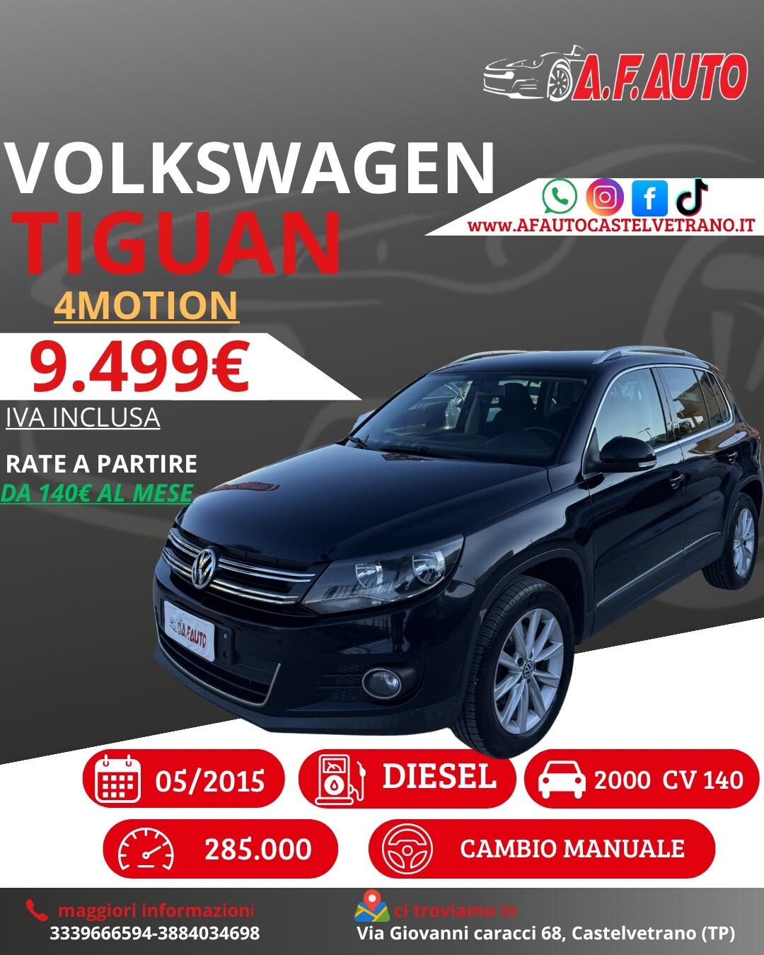 Volkswagen Tiguan 2.0 TDI 140 CV Sport & Style BlueMotion Technology