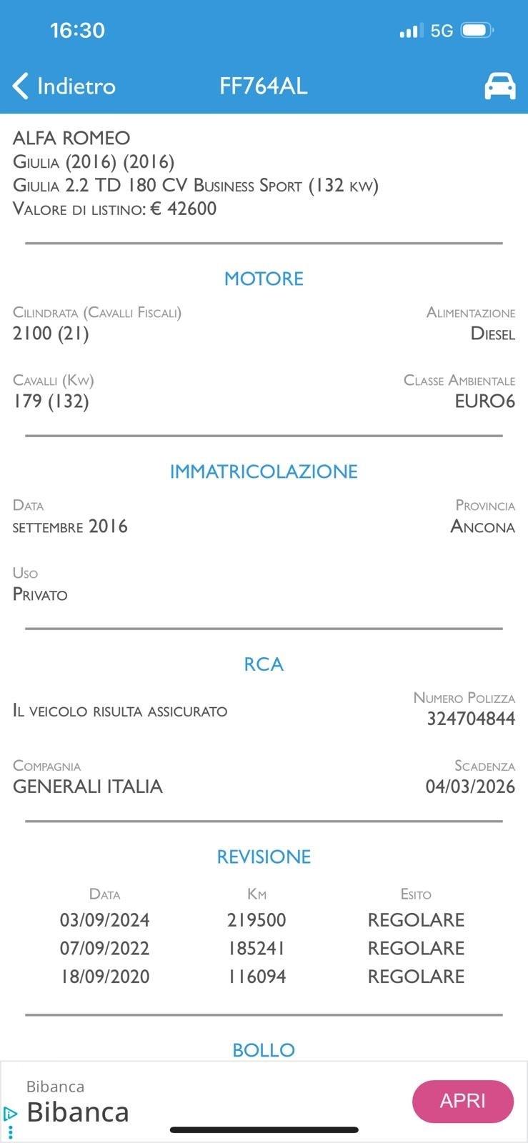 Alfa Romeo Giulia 2.2 180cv super