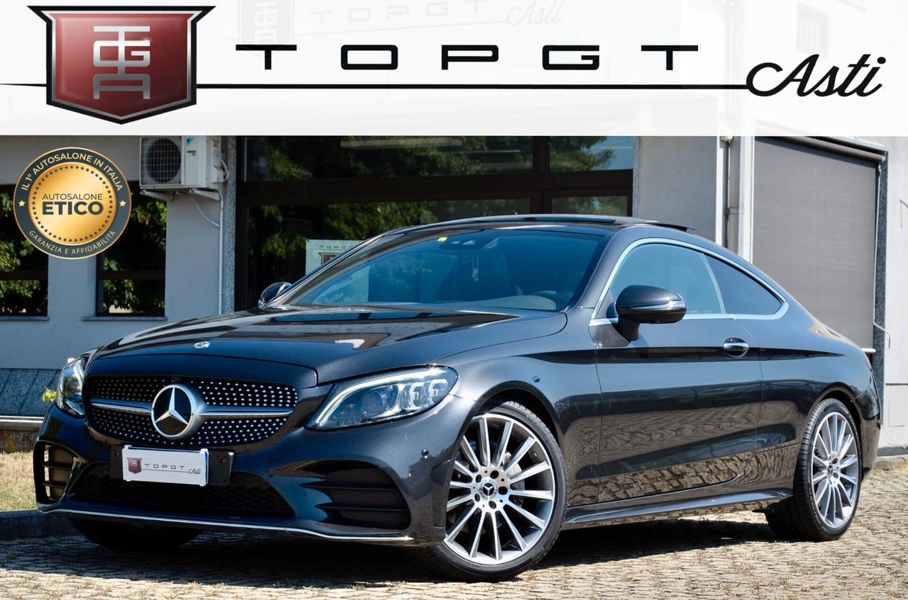 MERCEDES-BENZ C200 COUPE MHEV MILD HYBRID (EQ-BOOST) PREMIUM PLUS 184cv AUTO, UFF ITALIANA, SERVICE UFF MERCEDES, TETTO, HI-FI BURMESTER, FARI MULTIBEAM, 19", RETRO 360, PERMUTE