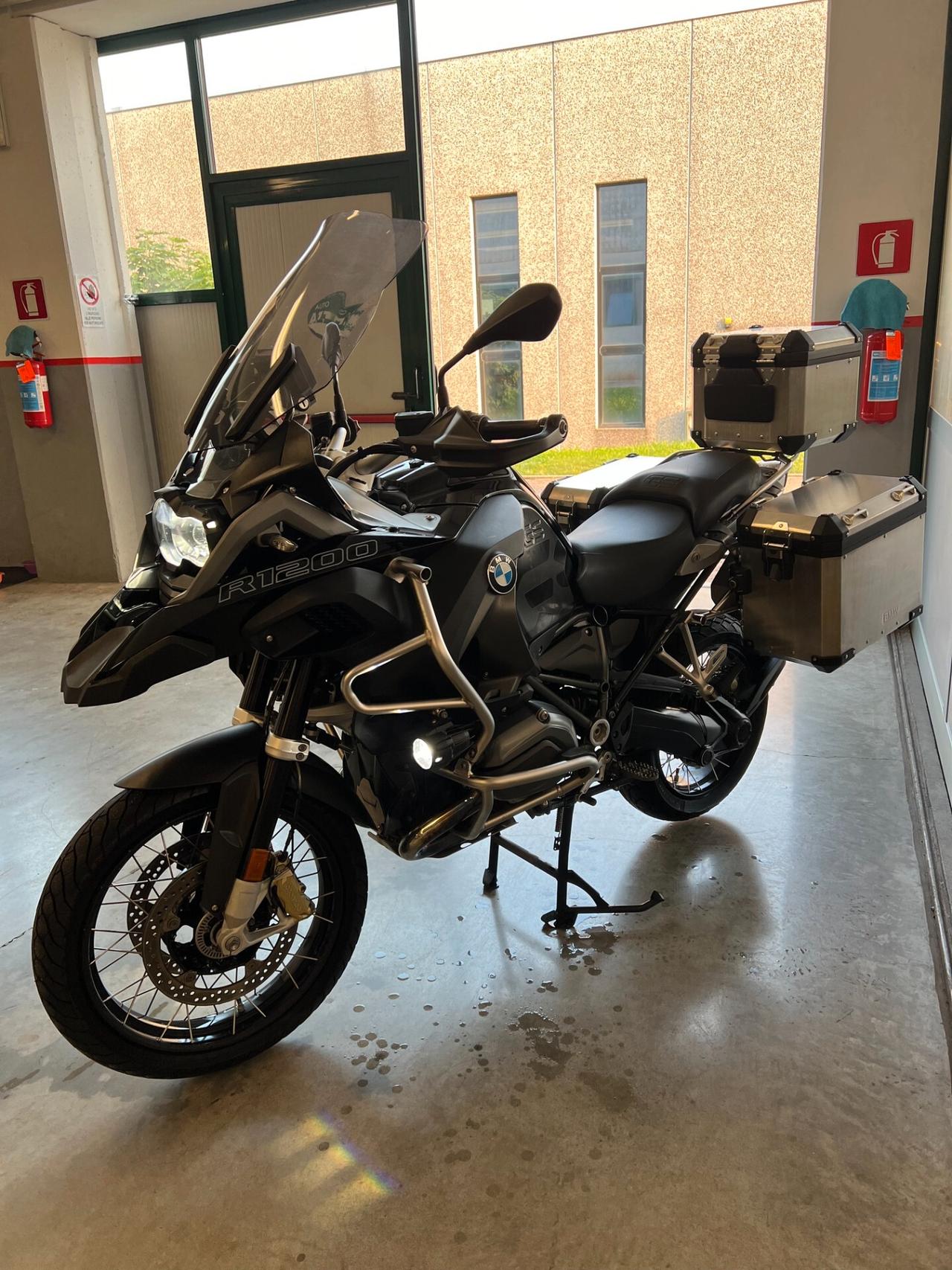 Bmw R 1200 GS Adventure Tris Valigie, Akrapovic, Cupolino Fumè, Raddle